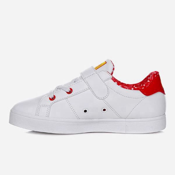 Fila Court Deluxe Kd Boy's Lifestyle Shoes - White/Red,NZ 720-29174